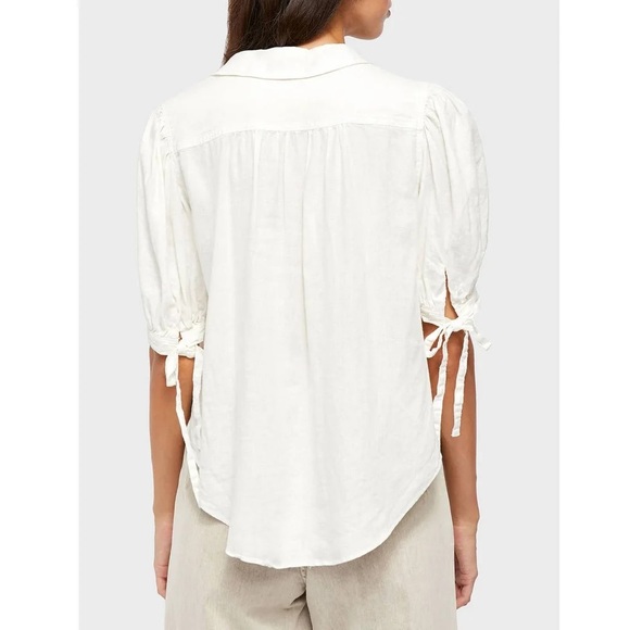 Free People Safari Babe linen top. Size small - Picture 4 of 9
